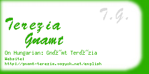 terezia gnamt business card